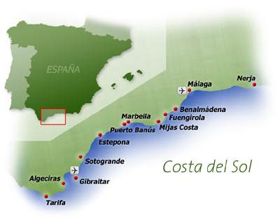 Mapa Costa del Sol